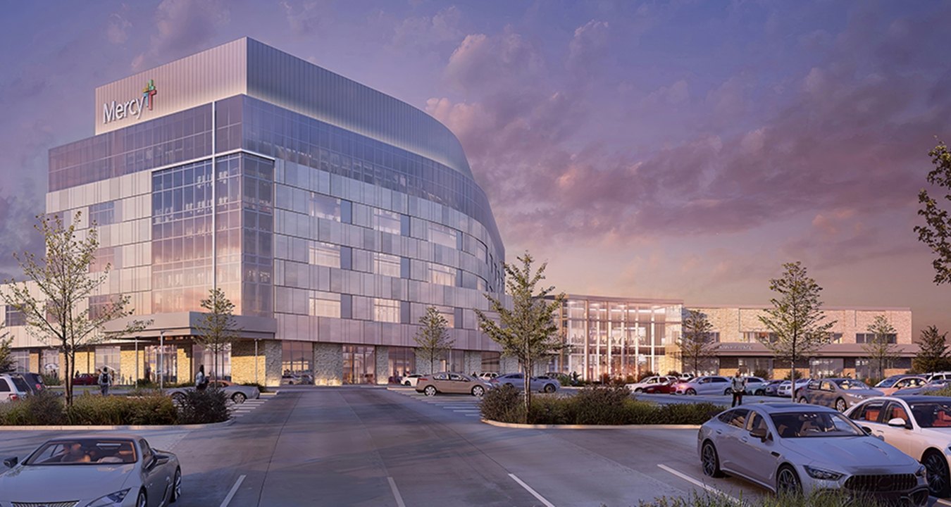 Exterior rendering of the new hospital