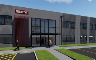 Exterior rendering of the equipment operations hub