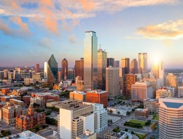 Dallas skyline.