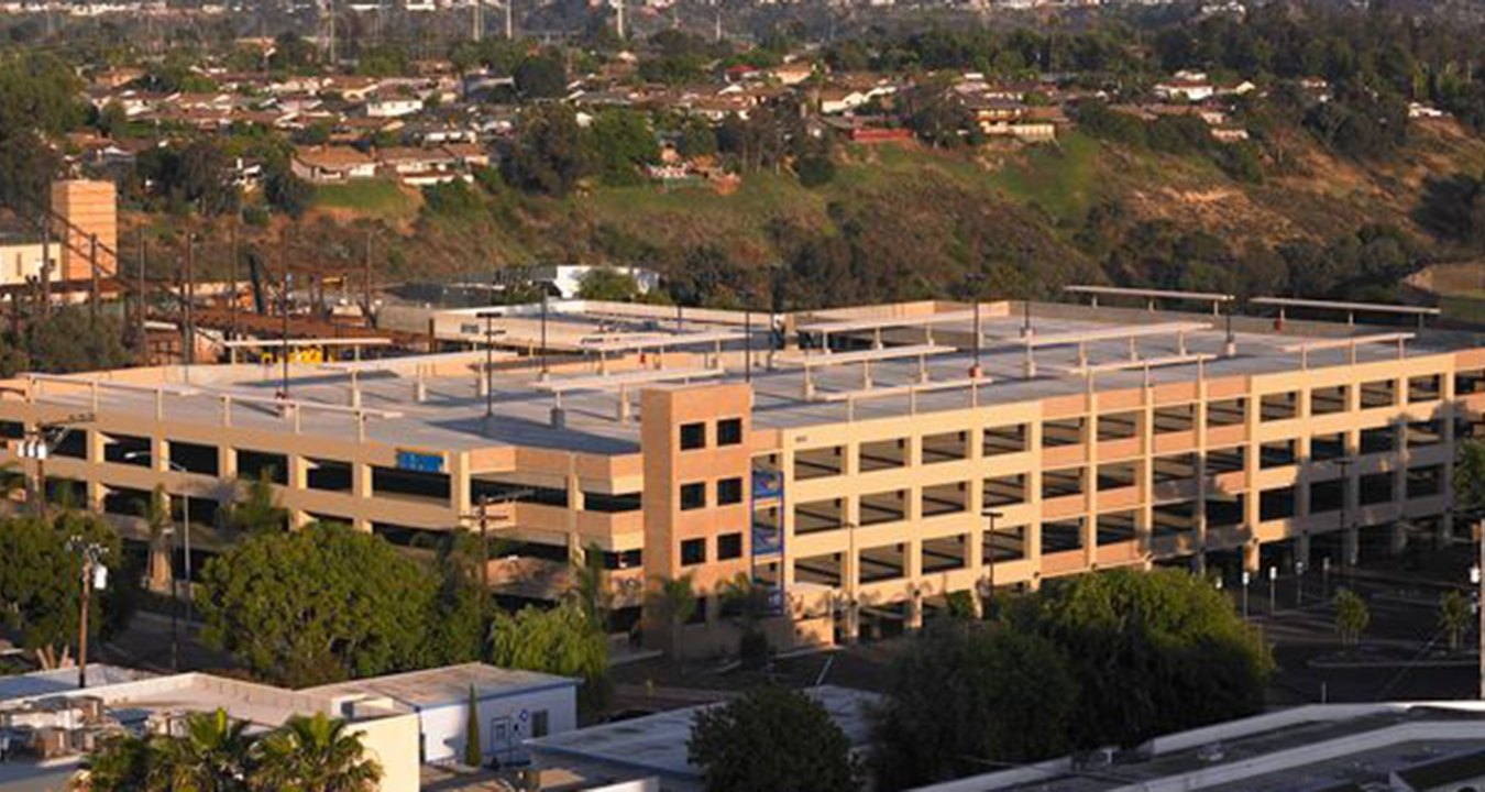 Sharp Memorial Hospital parking garage in San Diego, Calif.