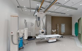 A room with medical equipment
