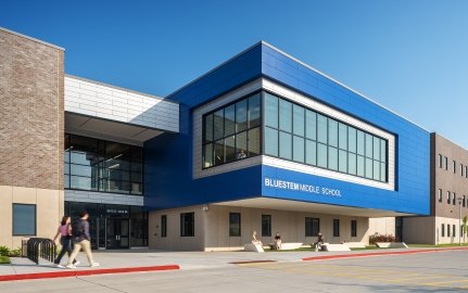 Exterior view of Bluestem Middle School