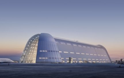 Rendering of the hangar