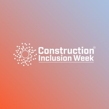 Construction Inclusion Week Logo on a gradient background